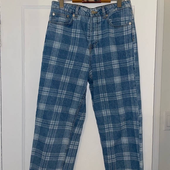 HM Divided plaid size 4 jeans - Picture 4 of 6